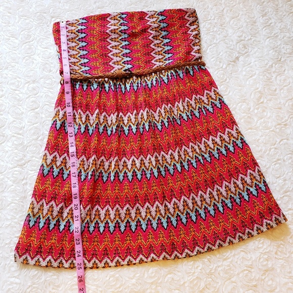 Ruby Rox Strapless Multi-Color Patterned Dress - Picture 5 of 7